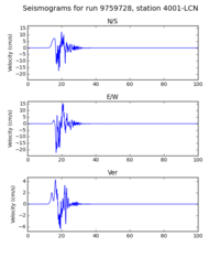 Seismogram from second segment